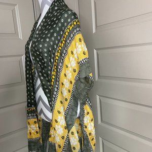 Woven Heart Poncho Sweater Cardigan